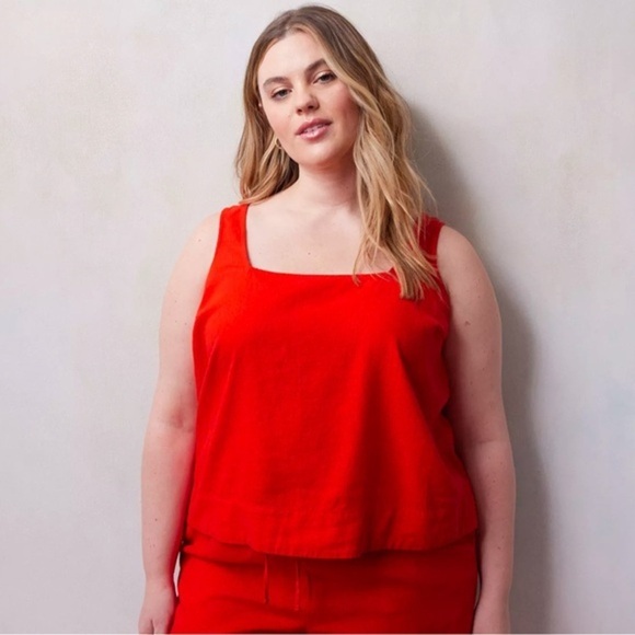 LC Lauren Conrad Tops - NWT$30  Lauren Conrad Orange Button Detail Tank Blouse XXL